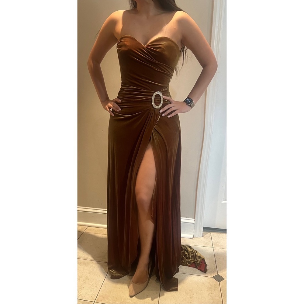 Jovani Velvet Gown with Sweetheart Neckline
